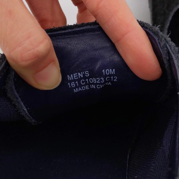 Cole Haan Leather Suede Wingtip Oxford Shoes C10823 Black Navy Blue Men's 10M - Picture 10 of 10